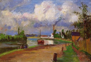  bancos Arte - Pescadores a orillas del Oise 1876 Camille Pissarro